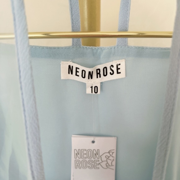 Brand new with tag NEON ROSE sky blue midi dress - Picture 3 of 5